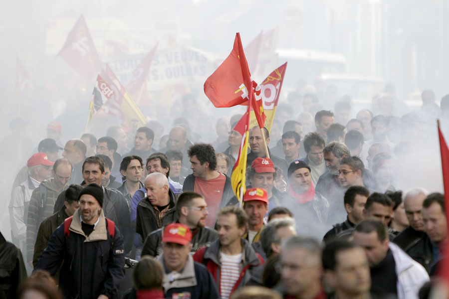 Manifestation dans les rues de Lyon. Manifestation dans les rues de Lyon.